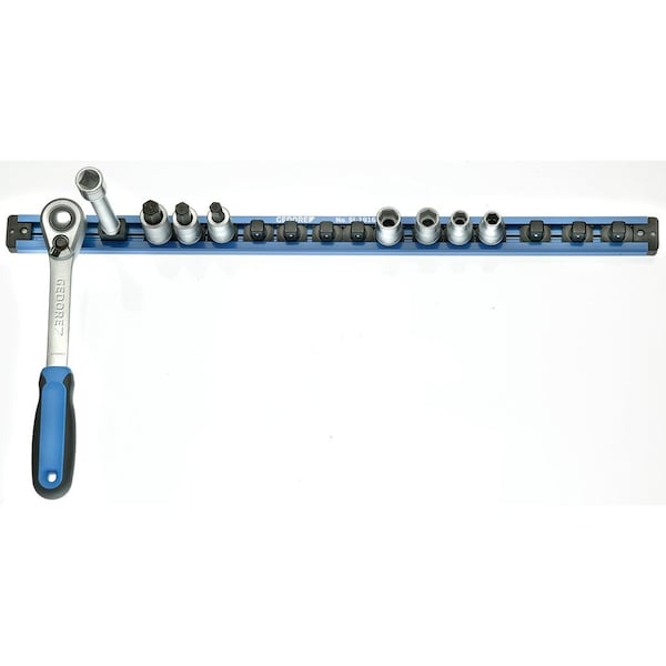 Tool Holding Rail, 1/2", Magnetic, 580mm